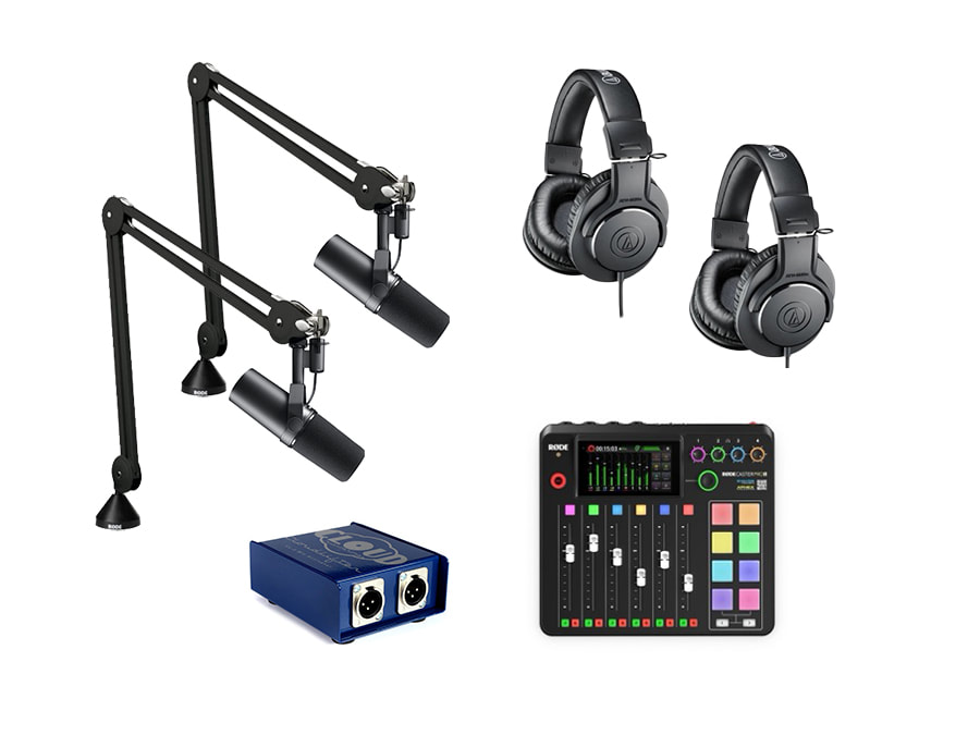 Podcast Equipment Podcast Recording Package Hire in Melbourne - Shure, Rode, Audio Technica, Cloudlifter 