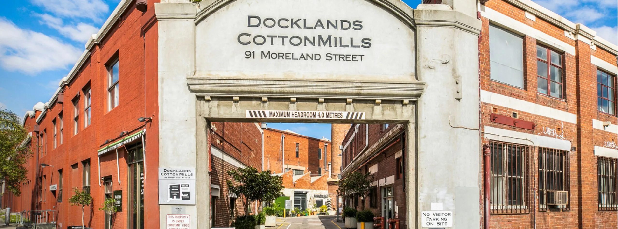 Entrance to The Cotton Mills at 91 Moreland Street, Footscray