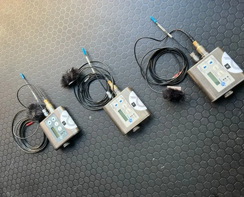 Lectrosonics SMQV wireless transmitter with DPA 4061 lav mics