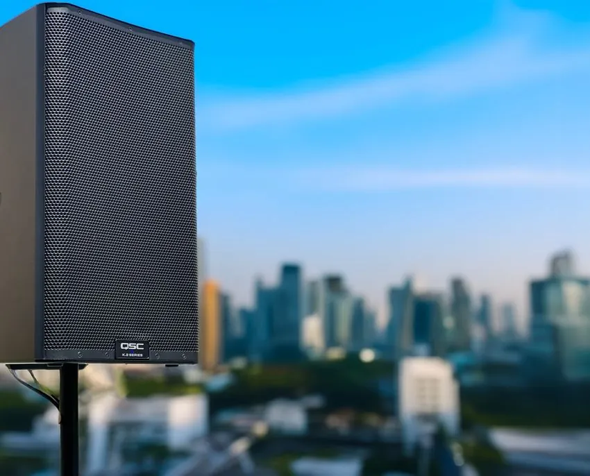 PA speaker system from Creative Kicks audio hire