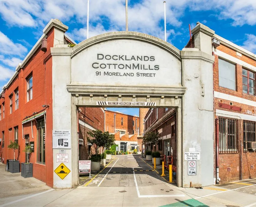 Entrance to The Cotton Mills at 91 Moreland Street, Footscray