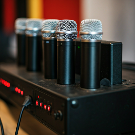 Wireless microphone package equipment available for hire