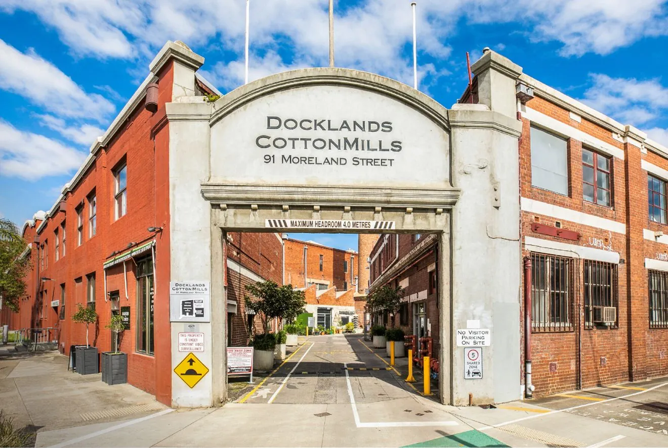 Entrance to The Cotton Mills at 91 Moreland Street, Footscray