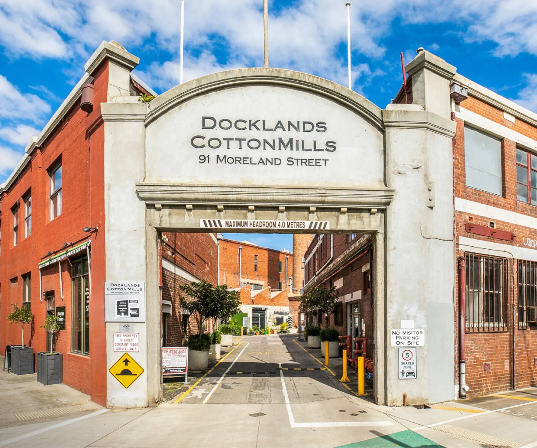 Entrance to The Cotton Mills at 91 Moreland Street, Footscray