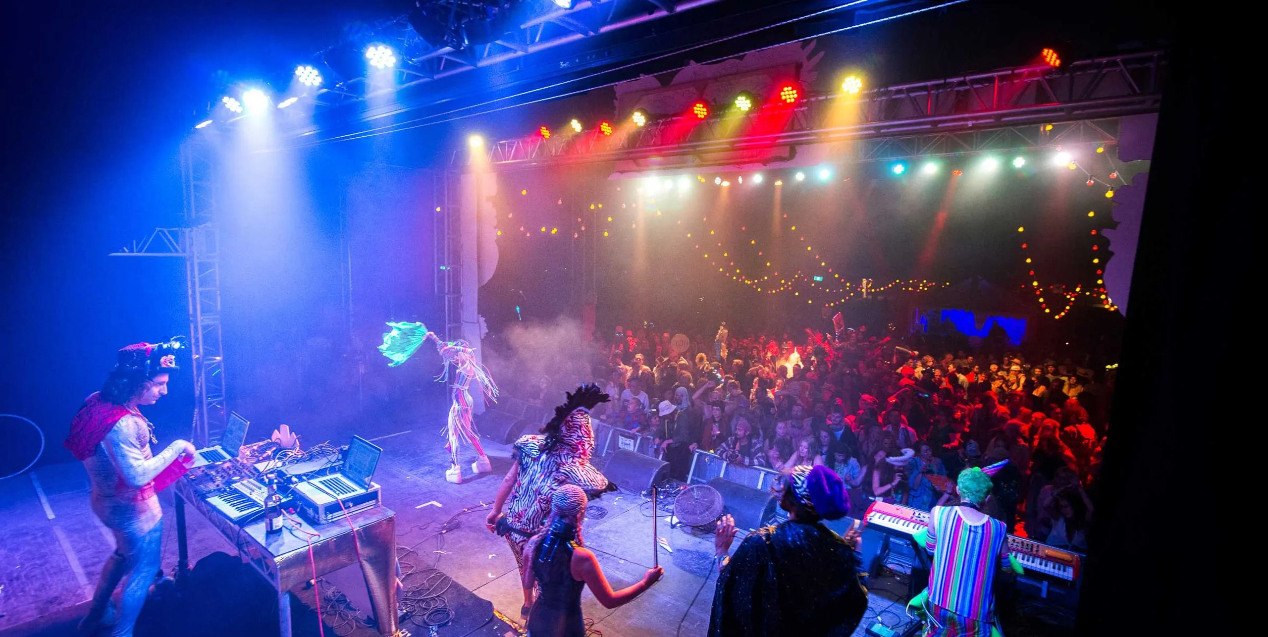 View from the back of the Playground stage at Rainbow Serpent Festival